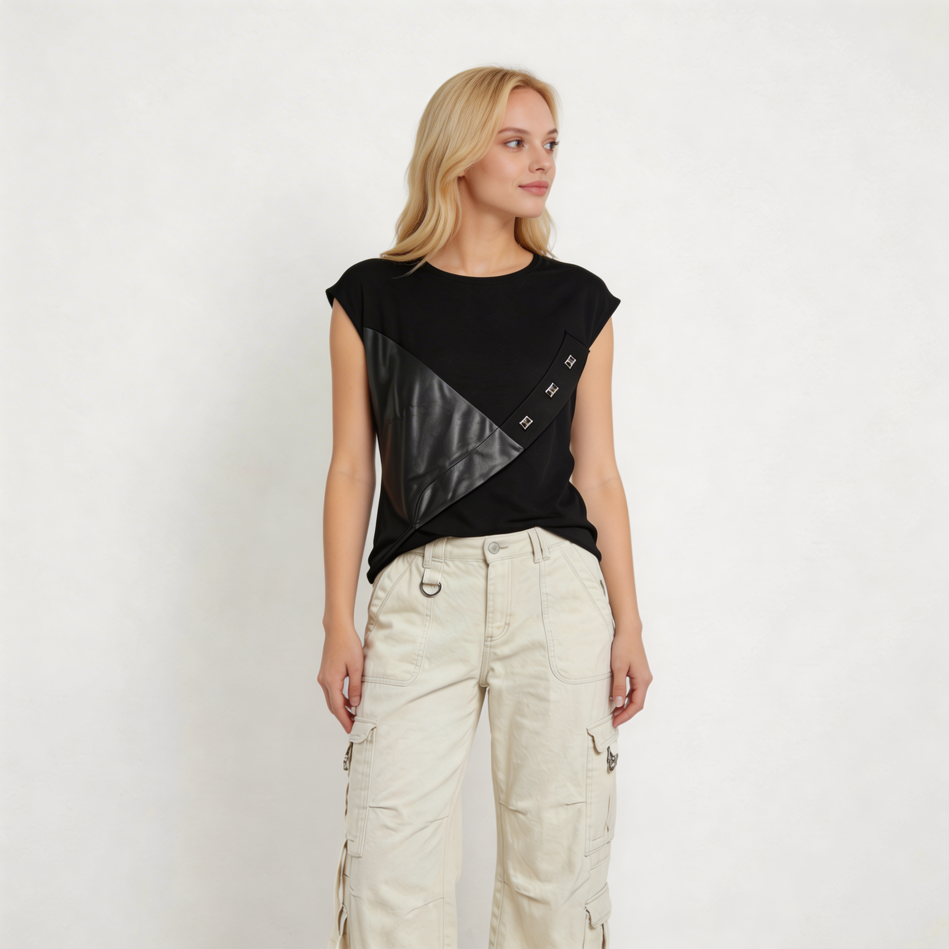 LAMANTE SİYAH KOLSUZ ÜST