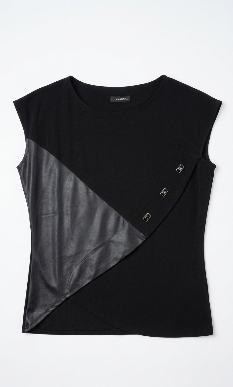 LAMANTE SİYAH KOLSUZ ÜST